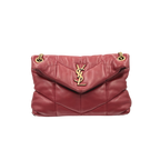 Loulou Puffer Small Red Lambskin Leather Gold Hardware