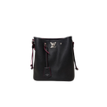 Lock Me Bucket Bag Black/Pink Silver Hardware