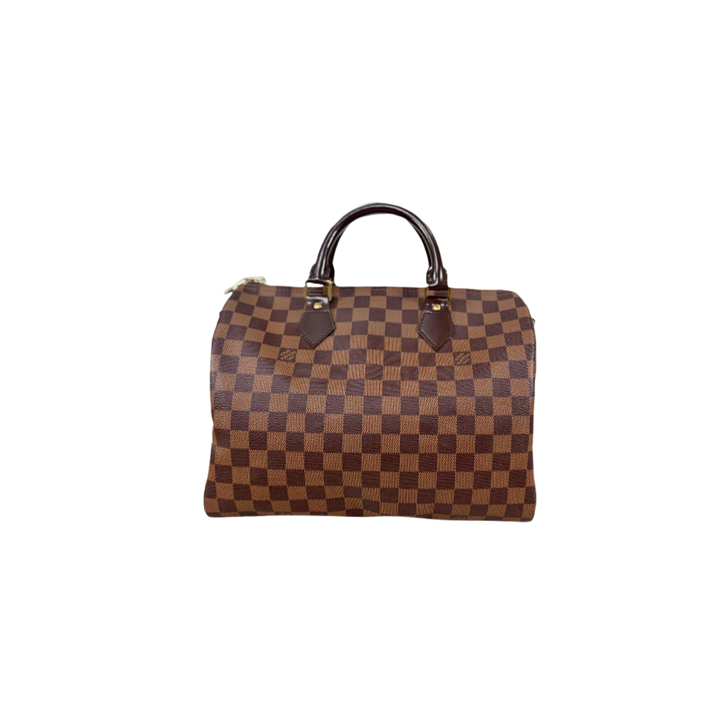 Speedy Bandoulière 30 Damier Ebene Canvas Gold Hardware
