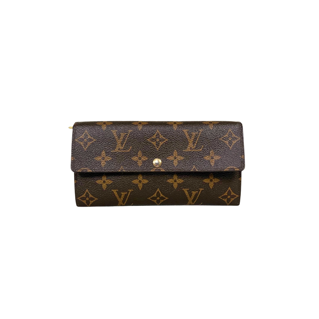 Long Wallet Monogram Canvas Gold Hardware