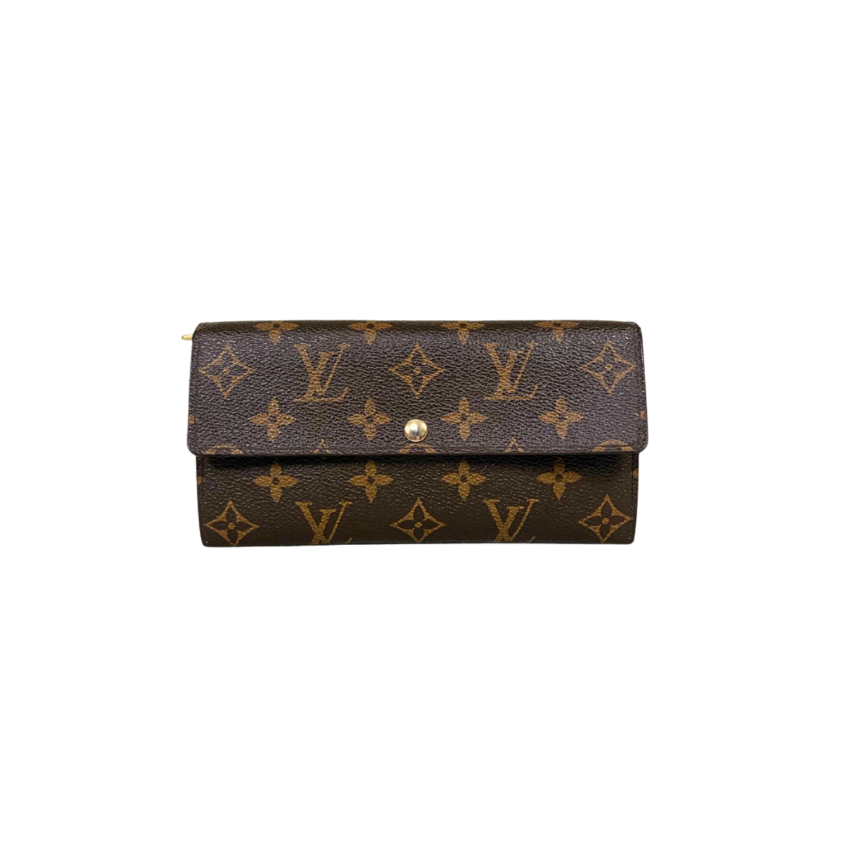 Long Wallet Monogram Canvas Gold Hardware