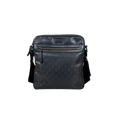 Imprime Messenger Bag Black GG Coated Canvas Silver-Tone Hardware