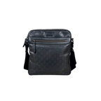 Imprime Messenger Bag Black GG Coated Canvas Silver-Tone Hardware