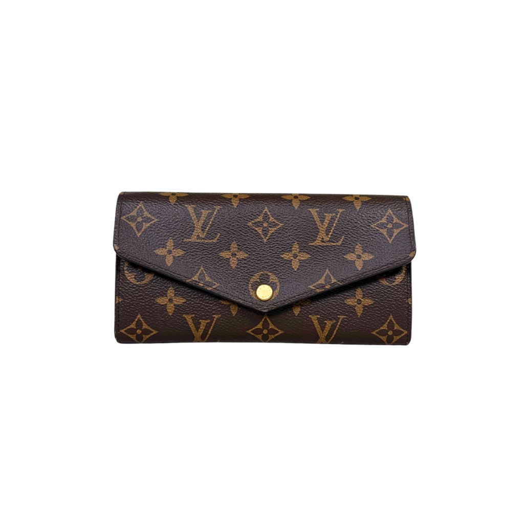 Portefeuille Sarah Monogram Canvas Gold Hardware