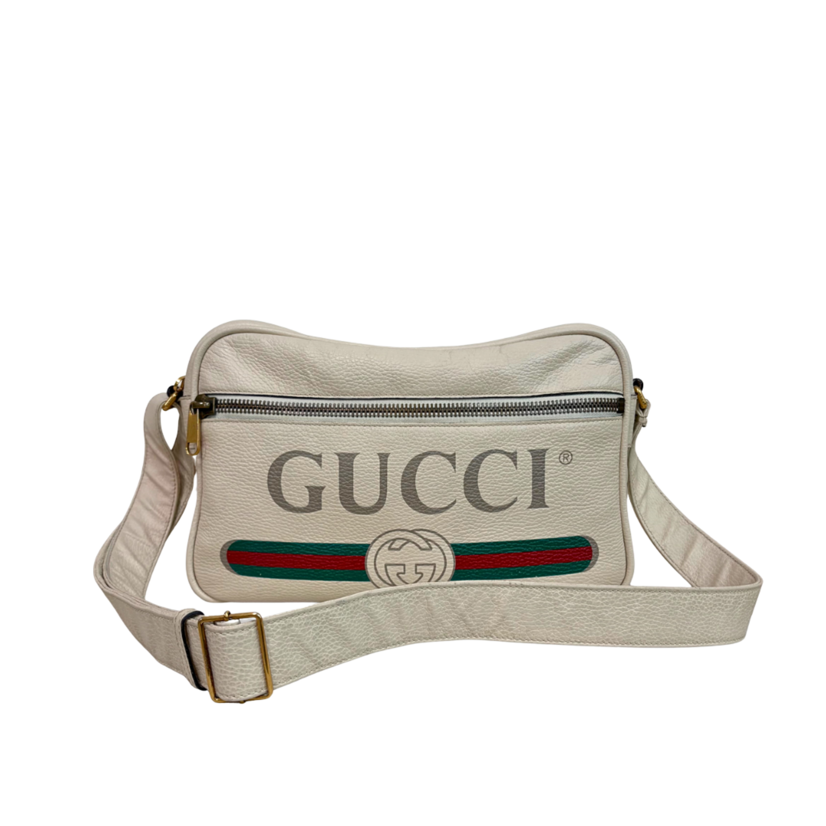 Messenger Bag White Gold Hardware