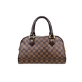 Duomo Boston Bag Damier Ebene Gold Hardware