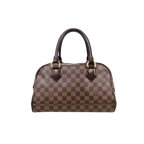 Duomo Boston Bag Damier Ebene Gold Hardware