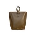Virtus Bucket Shopper Bag Olive Brown Gold Hardware