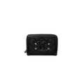 Filigree Wallet Black Caviar Leather Gold Hardware