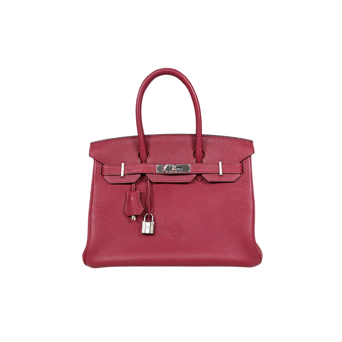 Birkin 30 Rouge H Togo Leather Stamp X Palladium Hardware