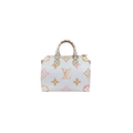 Speedy Bandouliere 25 Cream White Monogram Coated Canvas Gold Hardware