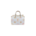 Speedy Bandouliere 25 Cream White Monogram Coated Canvas Gold Hardware
