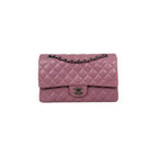 Classic Double Flap Medium Old Rose Silver-Tone Hardware Series 21