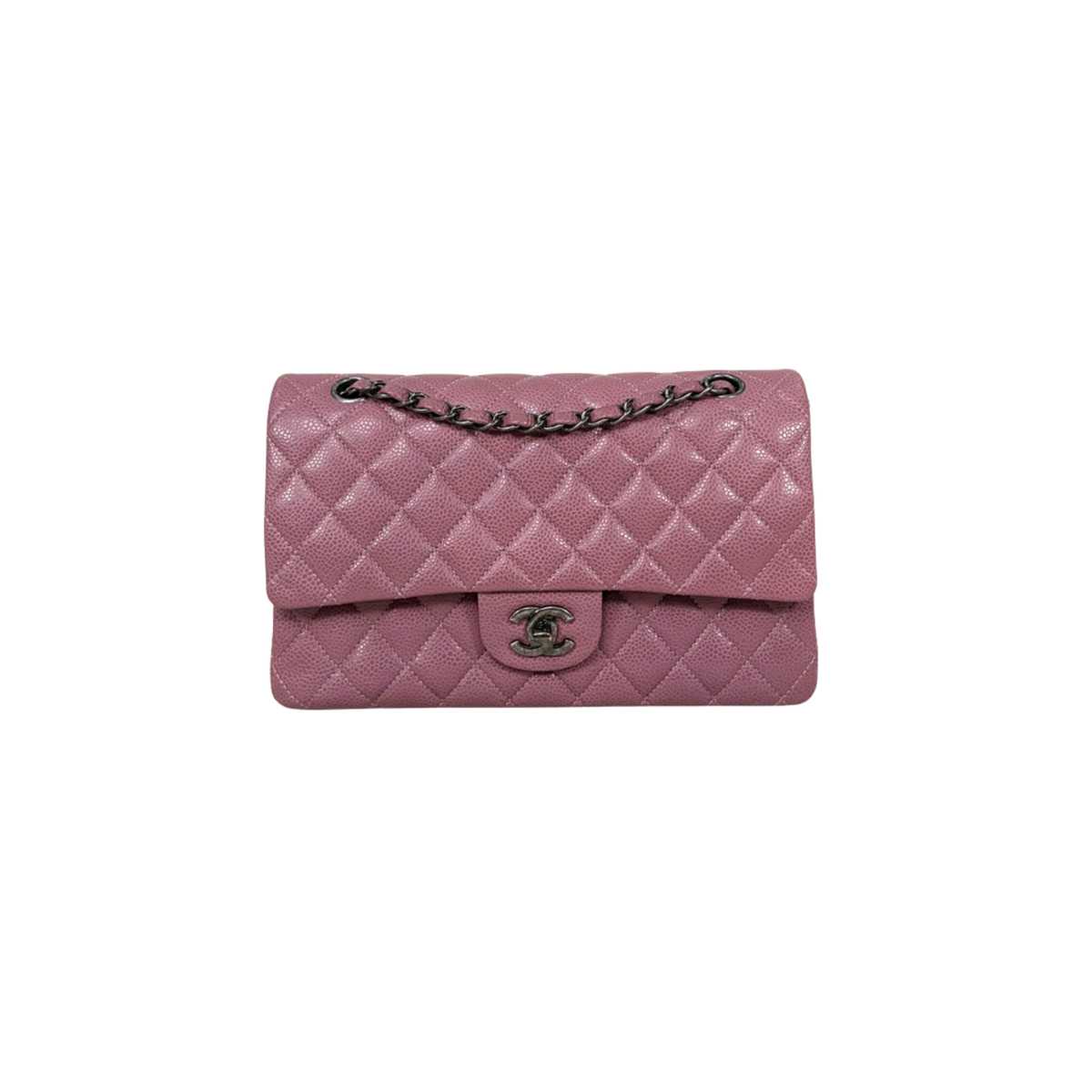 Classic Double Flap Medium Old Rose Silver-Tone Hardware Series 21