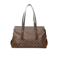 Chelsea Tote Bag Damier Ebene Canvas Gold Hardware