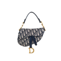 Mini Saddle Bag Oblique Jacquard Gold Hardware