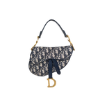 Mini Saddle Bag Oblique Jacquard Gold Hardware