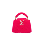 Capucines BB Pink Soft Merino Shearling Gold Hardware