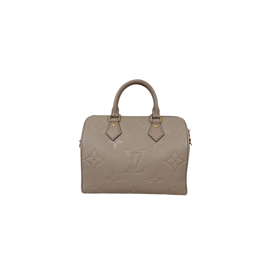 Speedy Bandouliere 25 Monogram Empreinte Beige Gold Hardware
