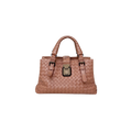 Roma Tote Pale Pink Intrecciato Silver-Toned Hardware
