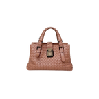 Roma Tote Pale Pink Intrecciato Silver-Toned Hardware
