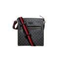 GG Supreme Black Messenger Bag Grey & Black Monogram Canvas