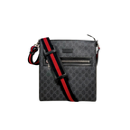 GG Supreme Black Messenger Bag Grey & Black Monogram Canvas