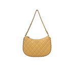 Hobo Bag Yellow Lambskin Leather Gold-Tone Hardware