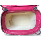 CC Vanity Case Wicker Pink Silver Hardware