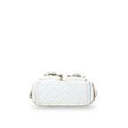 Maxi Hobo White Lambskin Leather Gold-Tone Metal Hardware