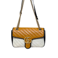 GG Marmont Matellasé Tri-color Gold-Tone Chain Strap