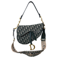 Saddle Oblique Jacquard Canvas Small Gold-Tone Hardware