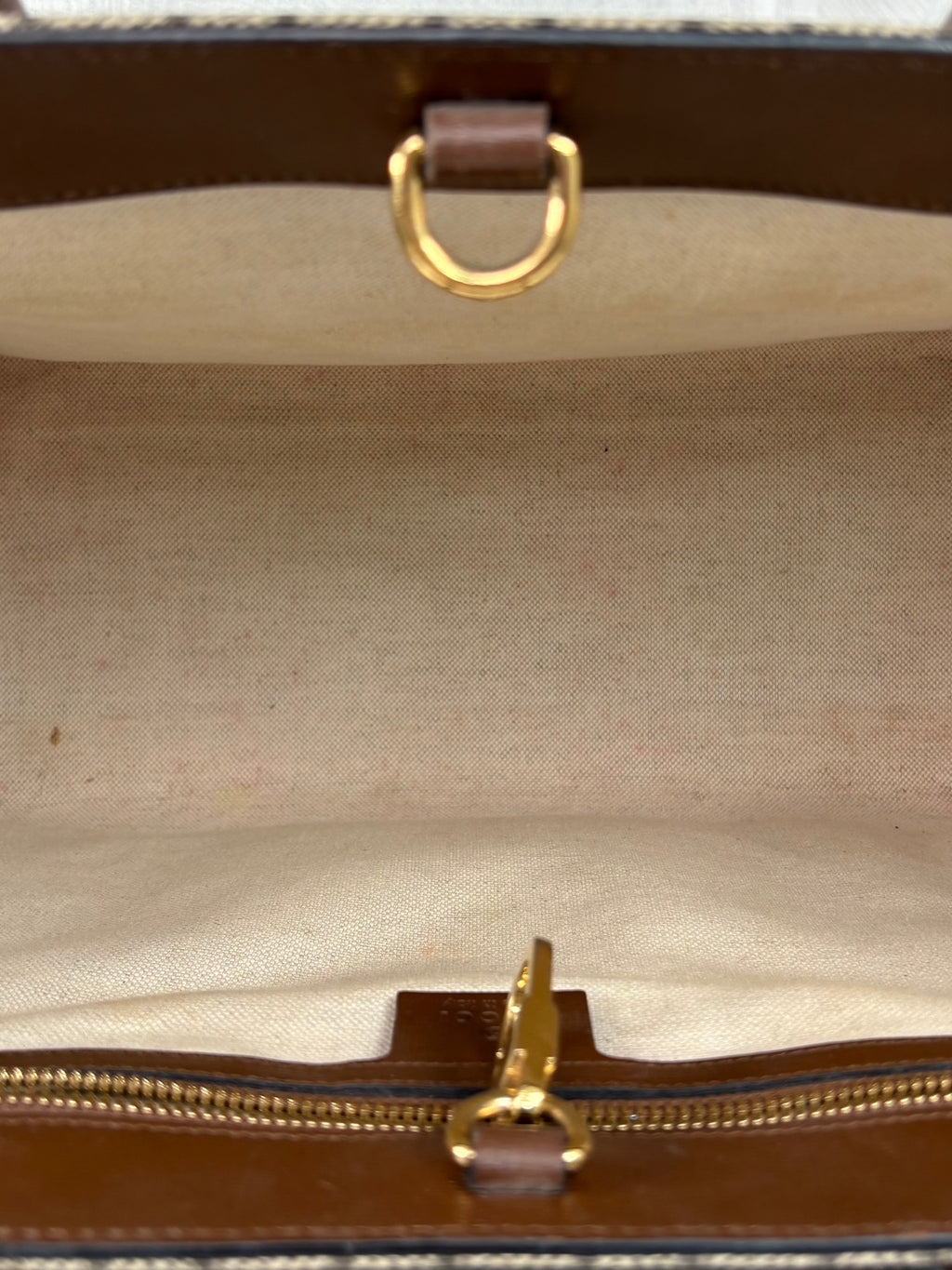 GG Supreme Canvas Small Tote Bag Beige & Ebony