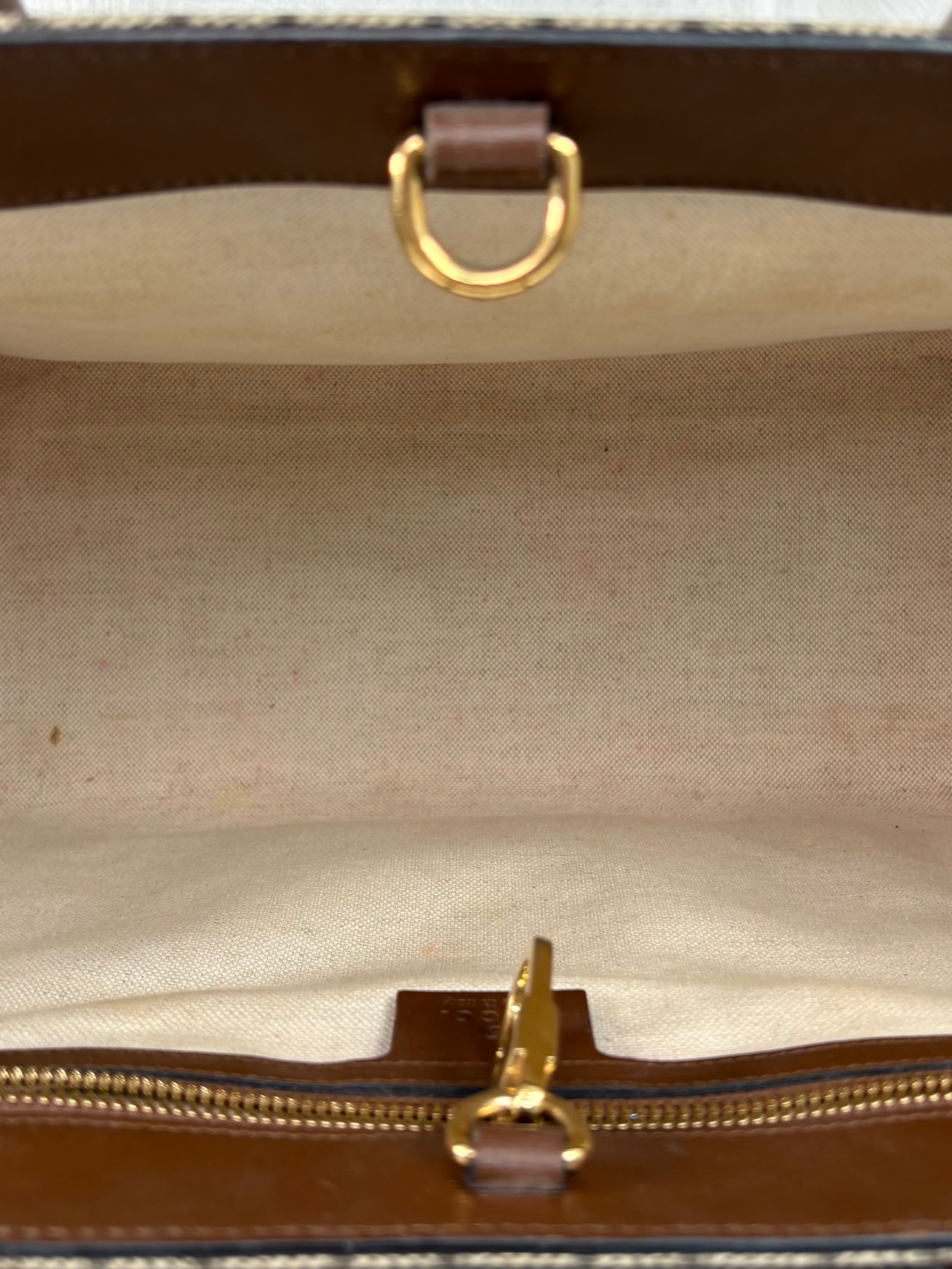 GG Supreme Canvas Small Tote Bag Beige & Ebony