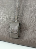Sac De Jour Grey Grained Calfskin Leather