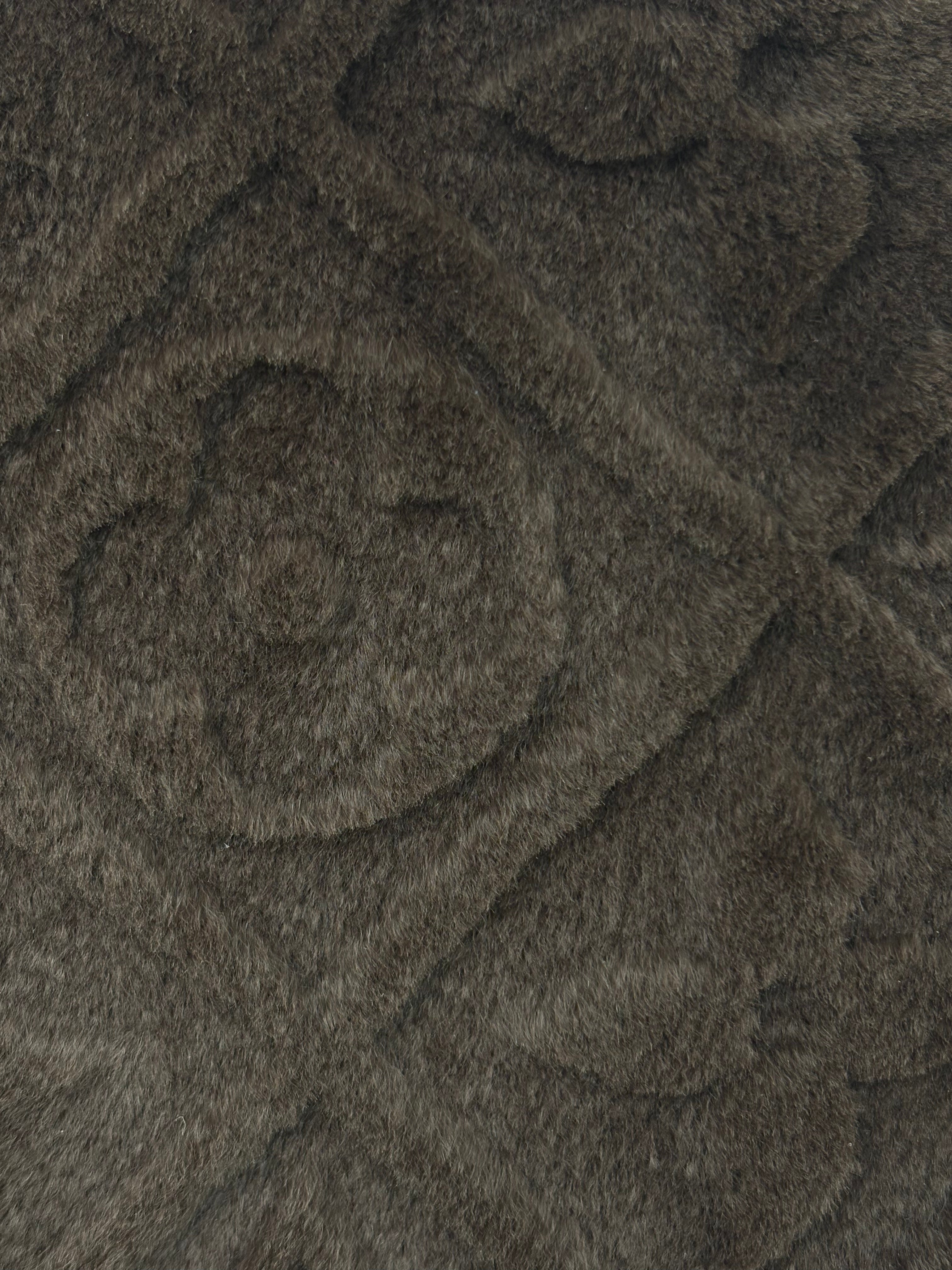 Capucines BB Brown Quilted Fur Gold Hardware