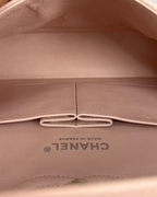 Classic Double Flap Medium Sakura Pink Caviar Leather Silver Hardware Series 19