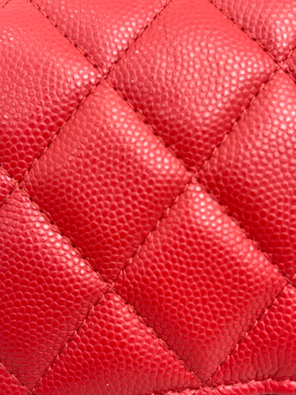 Classique Maxi Flap Wallet On Chain Limited Caviar Red Gold Hardware Series 29