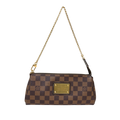 Eva Clutch Damier Ebene Gold-Tone Chain Strap