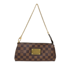 Eva Clutch Damier Ebene Gold-Tone Chain Strap
