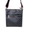 GG Supreme Black Messenger Bag Grey & Black Monogram Canvas