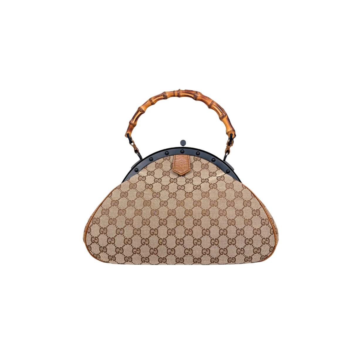 Vintage Bamboo Top Handle Bag GG Canvas