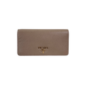 Cammeo Saffiano Leather Wallet On Chain Light Beige Gold Hardware