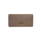 Cammeo Saffiano Leather Wallet On Chain Light Beige Gold Hardware