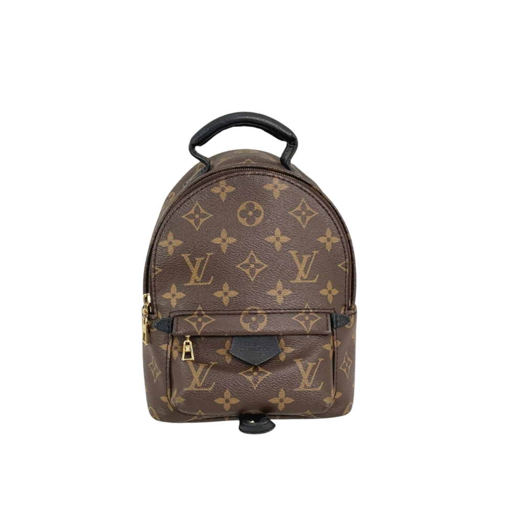 Palm Springs Monogram Canvas Mini Backpack Gold Hardware