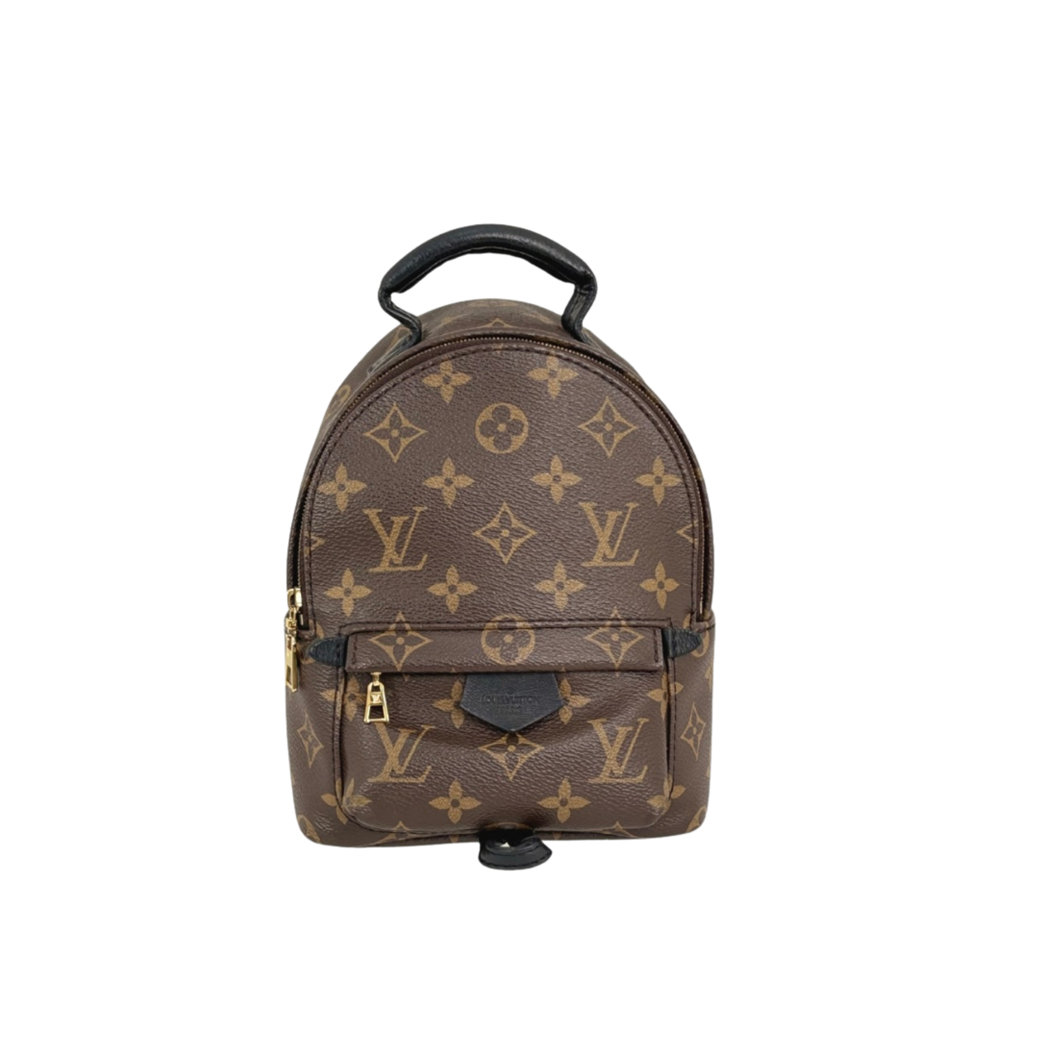Palm Springs Monogram Canvas Mini Backpack Gold Hardware