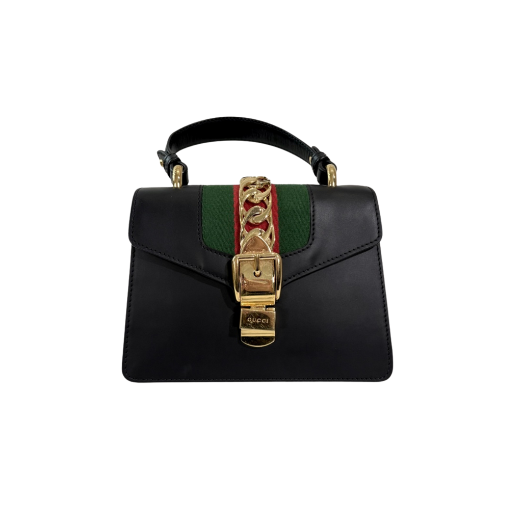 Sylvie Mini Black Cherry Line Gold Hardware