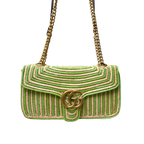 Limited Edition GG Marmont Medium Raffia Woven