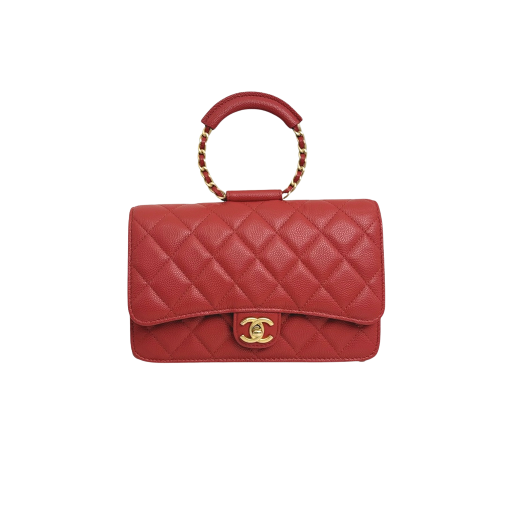 Classique Maxi Flap Wallet On Chain Limited Caviar Red Gold Hardware Series 29