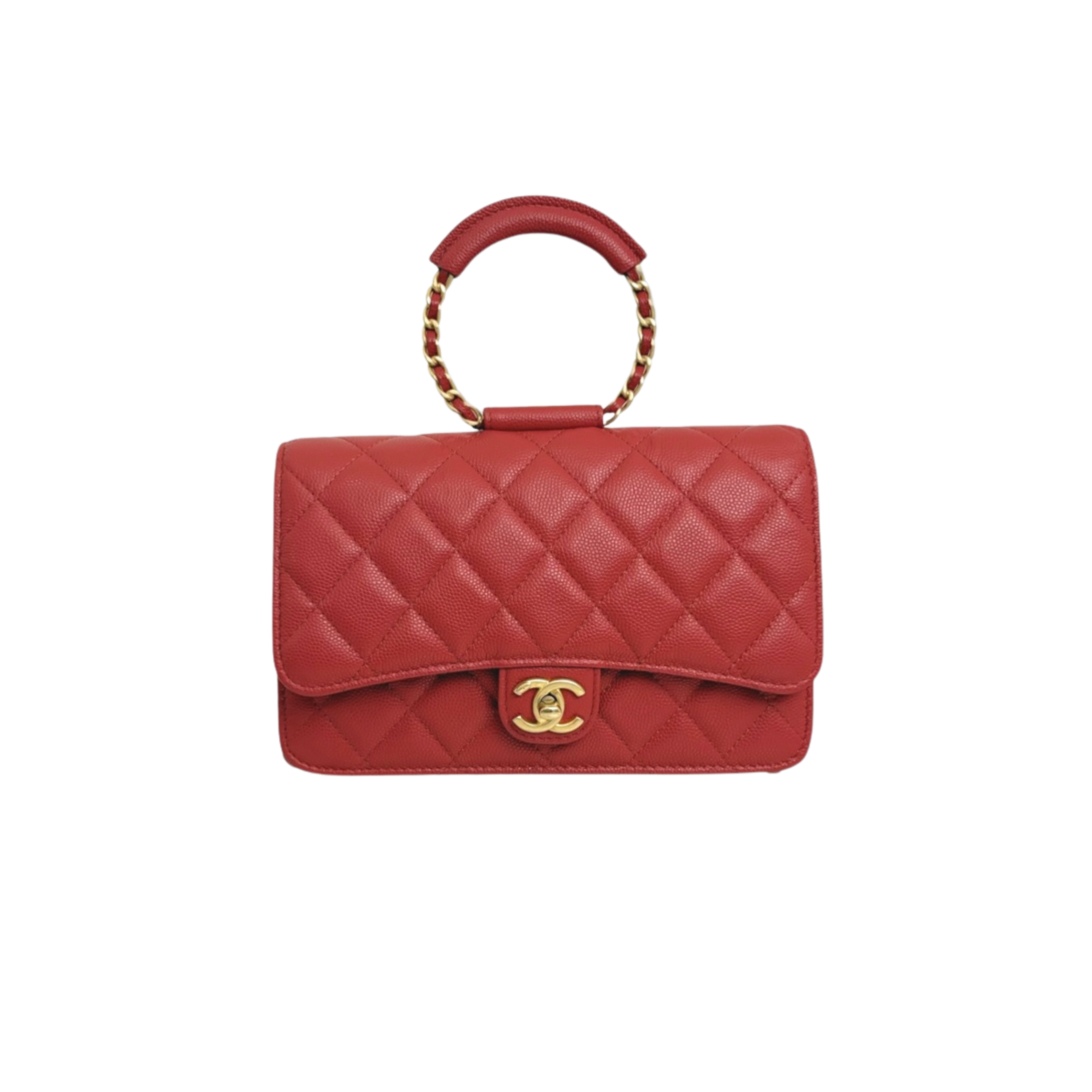 Classique Maxi Flap Wallet On Chain Limited Caviar Red Gold Hardware Series 29